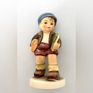 Goebel School Boy Figurine COLLECTIBLE (posted rare school girl too)
